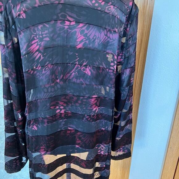 CHICOS 2 (M 12-14) women’s jacket, black with sequins and iridescent color - Picture 9 of 12